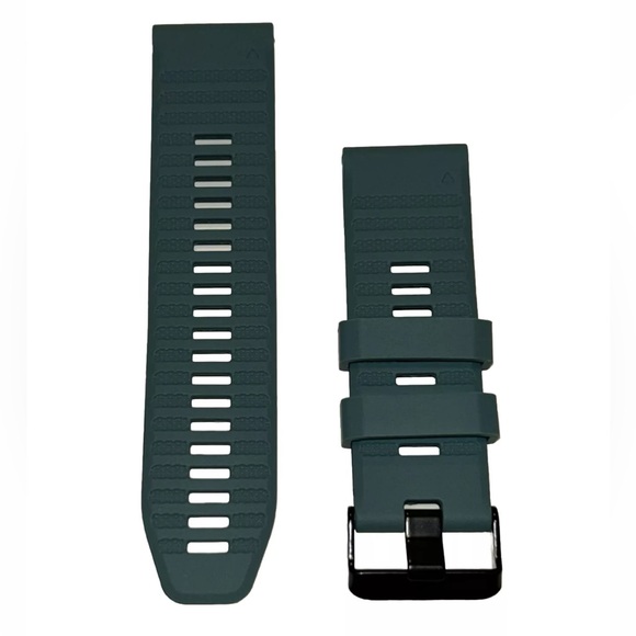 Watch Band 25mm Green w Black Rubber Replacement 4 Nixon 51-30 Strap Garmin NEW! - Picture 1 of 12